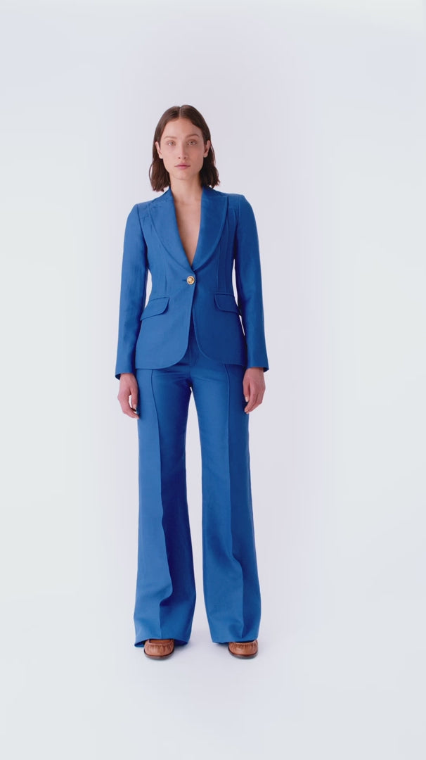 Blue Blazer Womens Dress Suits Canada Pintuck Blazer By Smythe Andrews
