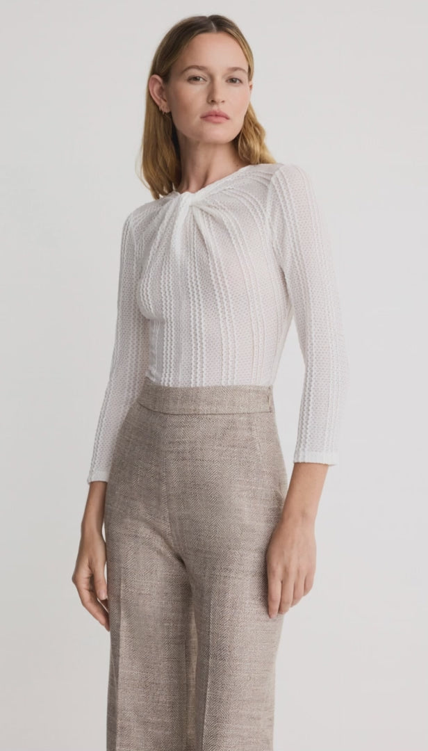 Twist Neck Knit Top by Smythe