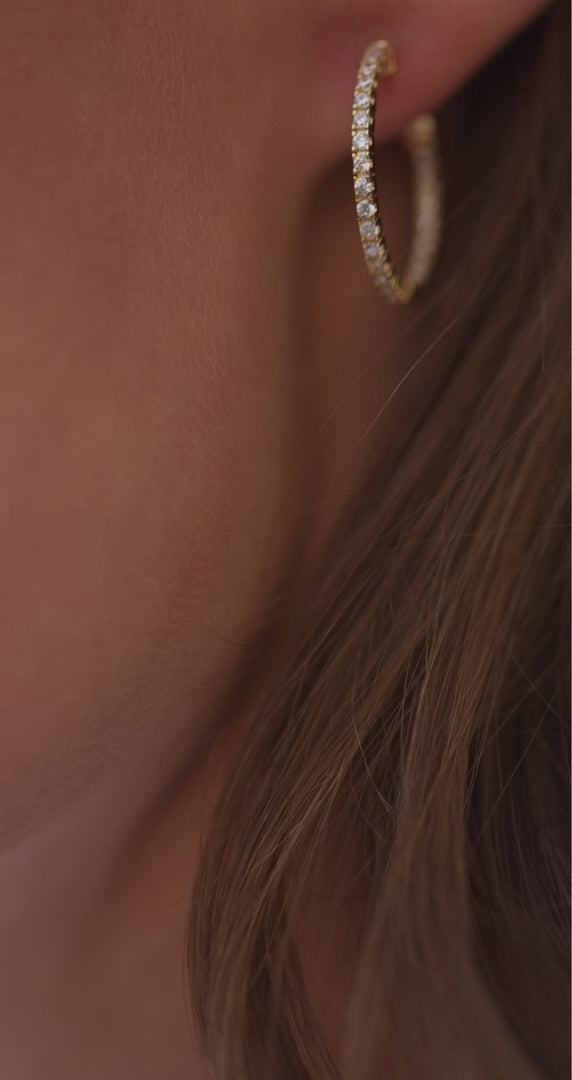 Carat London Amaia Medium Hoops 18k Gold Vermeil