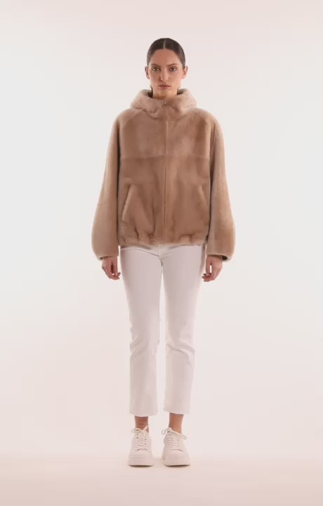 Straight Merino Reverse Shearling Jacket by BLANCHA at Andrews
