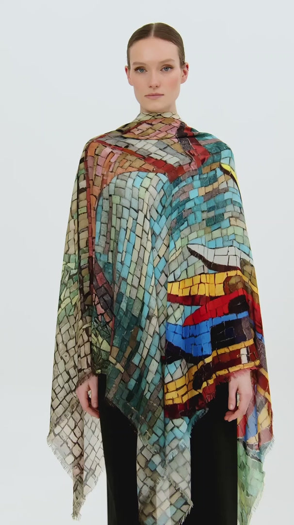 Talking Walls Ela Single Face Caffe Fiorio Scarf