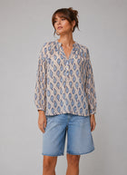  Printed Button Up Blouse by MILOS at Andrews 