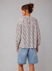  Printed Button Up Blouse by MILOS at Andrews 
