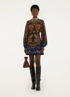 Nicole Ruffled Long Sleeve Mini Dress
