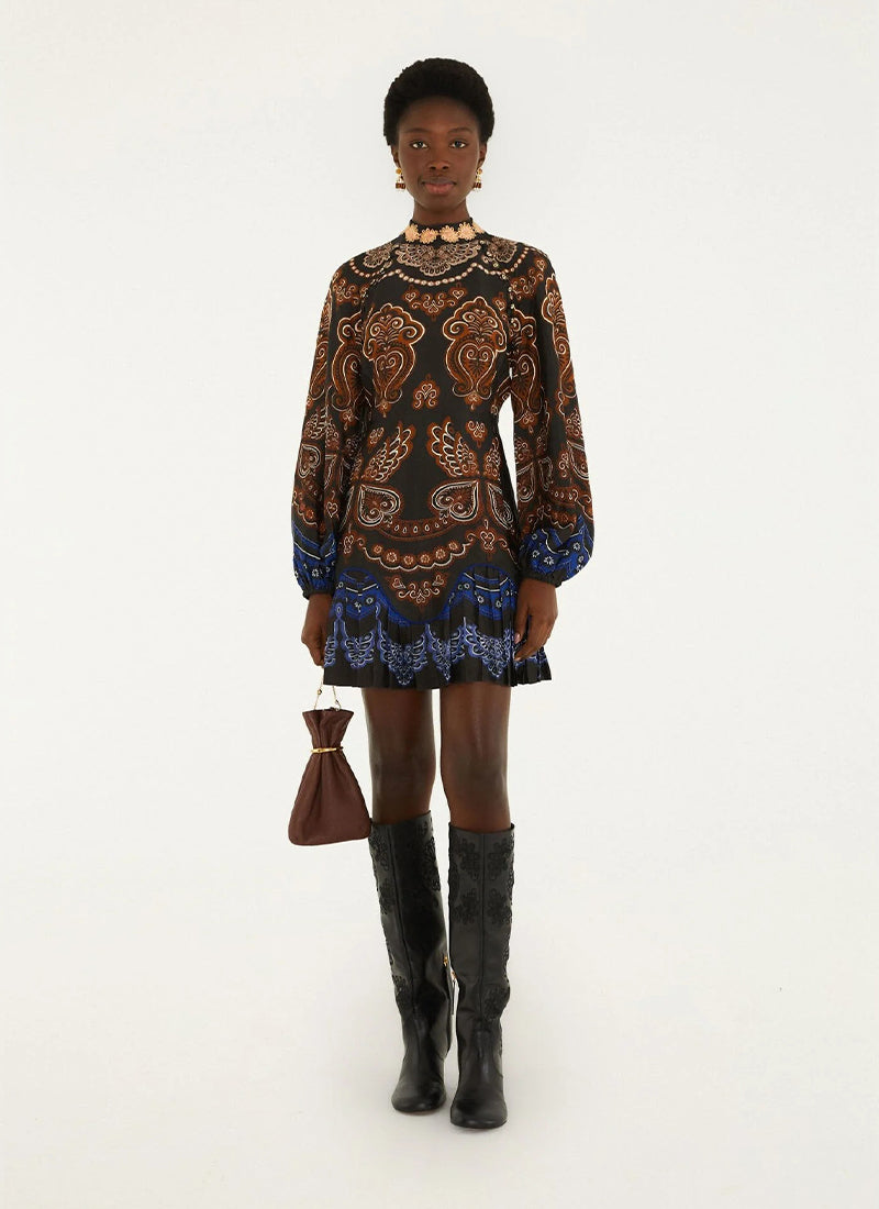 Nicole Ruffled Long Sleeve Mini Dress