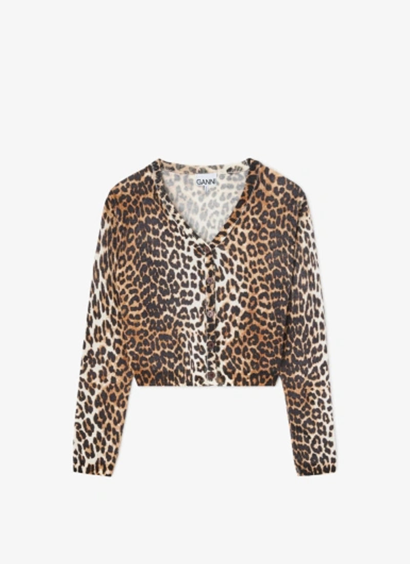 Printed Merino Cardigan