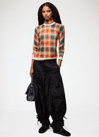 Printed Merino Turtleneck Top