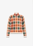 Printed Merino Turtleneck Top