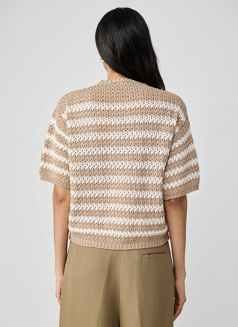 Fabiana Filippi Cotton Boucle Striped Sweater
