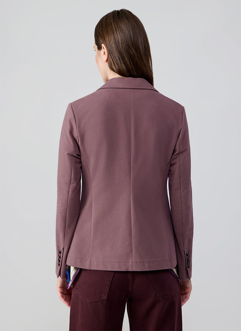 Slim Fit Light Fleece 2 Button Blazer