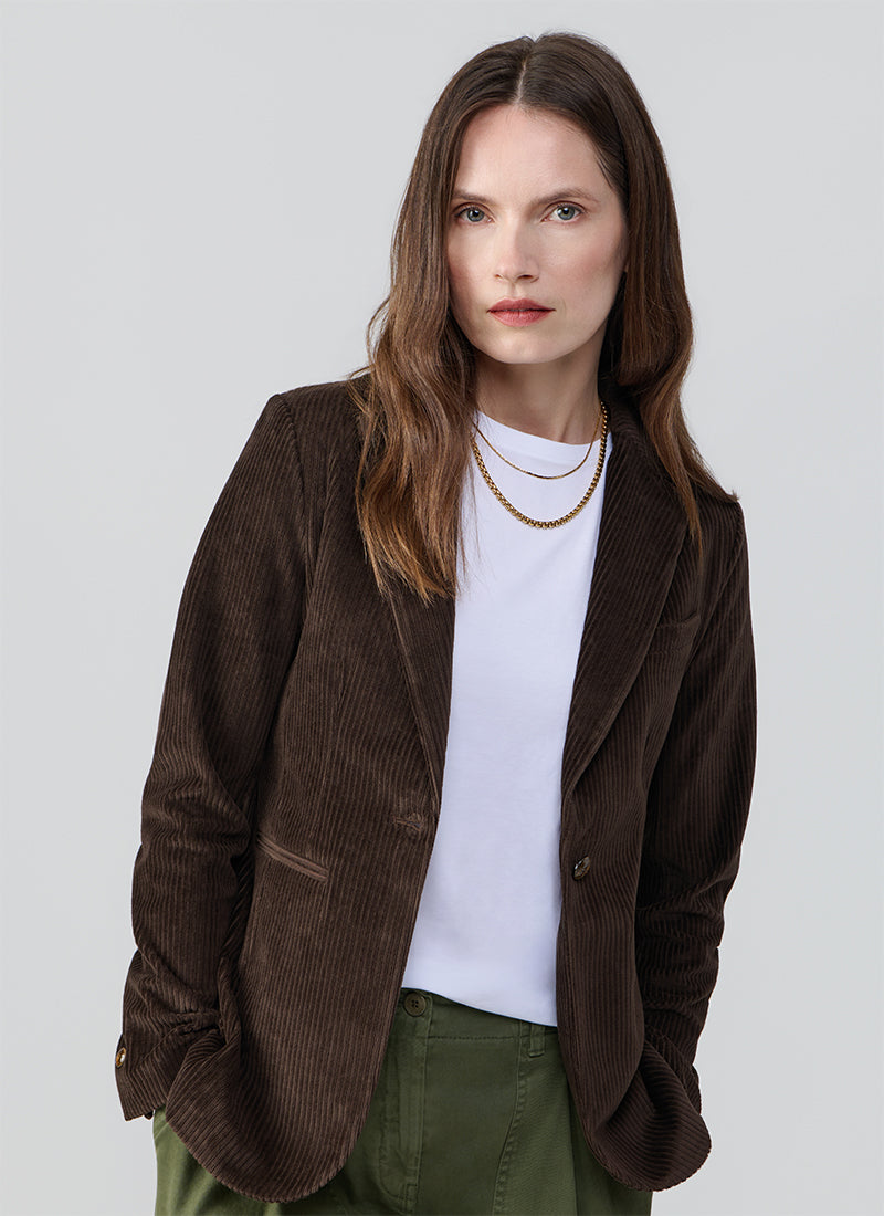 Circolo 1901 1  Button Slim Long Tiny Corduroy Blazer