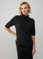 Dakota Knit Short Sleeve Turtleneck Sweater
