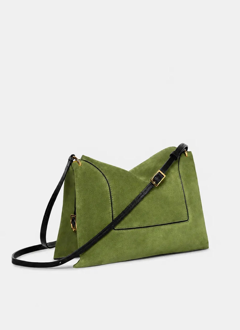 Penelope Slouch Bag Verde Suede by Wandler