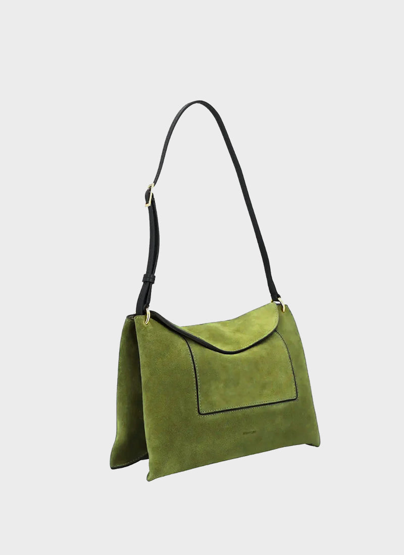 Penelope Slouch Bag Verde Suede by Wandler