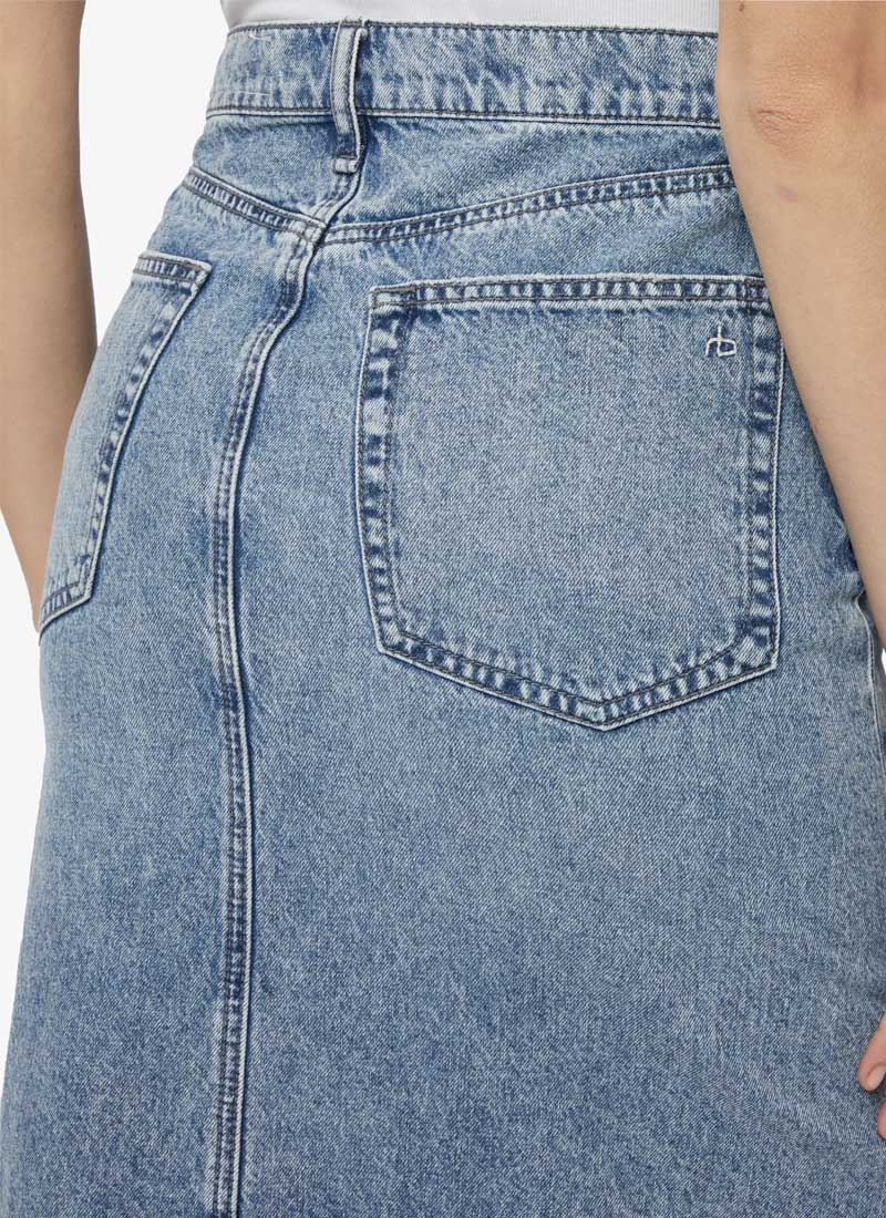 rag & bone Clara Midi Denim Skirt