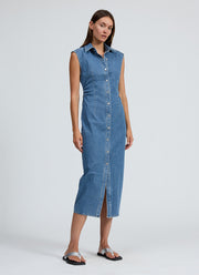 rag & bone Airflex Leah Denim Midi Dress