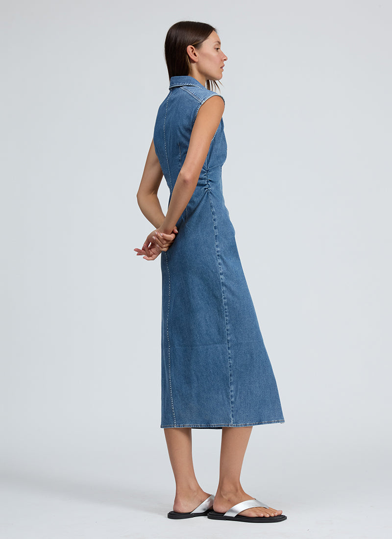 rag & bone Airflex Leah Denim Midi Dress