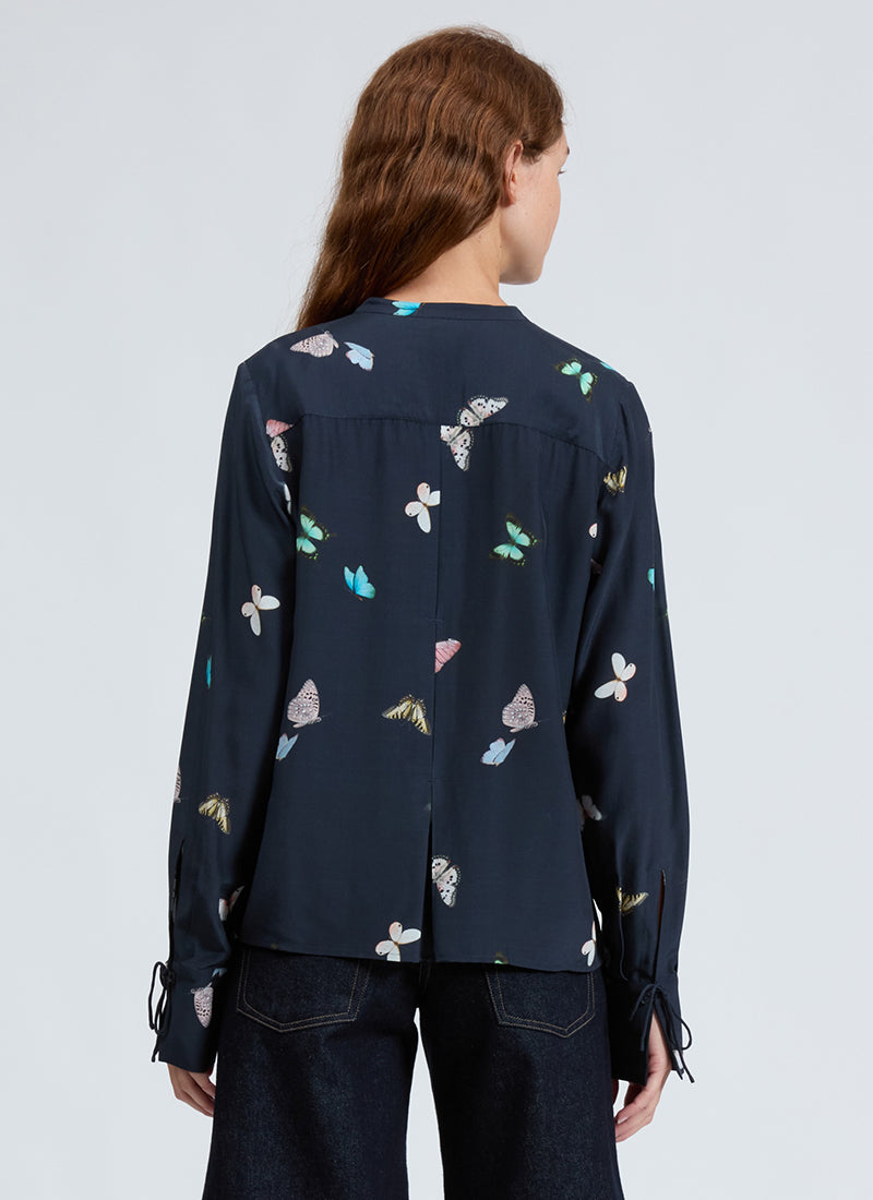 rag & bone Adren Printed Pleated Blouse