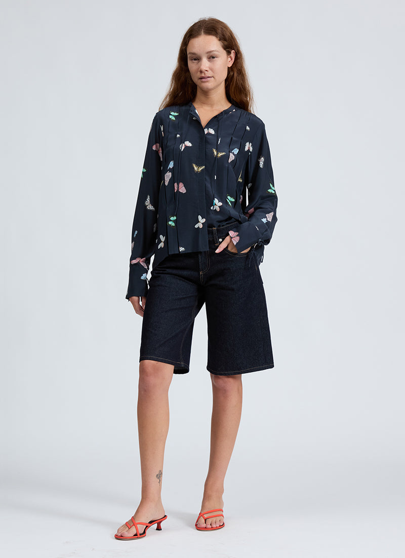 rag & bone Adren Printed Pleated Blouse