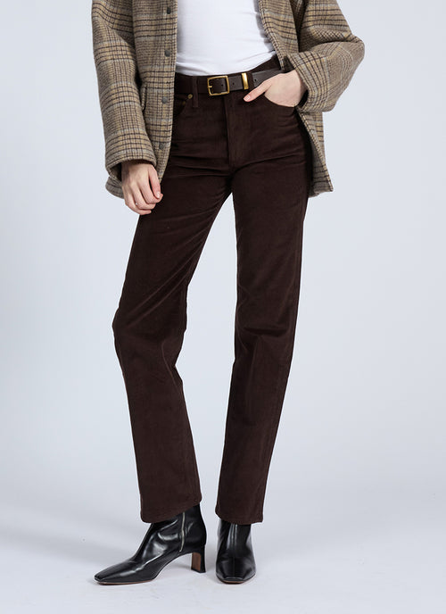 rag & bone Harlow Mid Rise Straight Corduroy