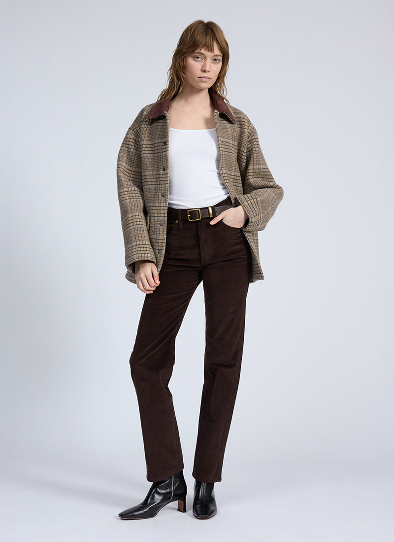 rag & bone Harlow Mid Rise Straight Corduroy