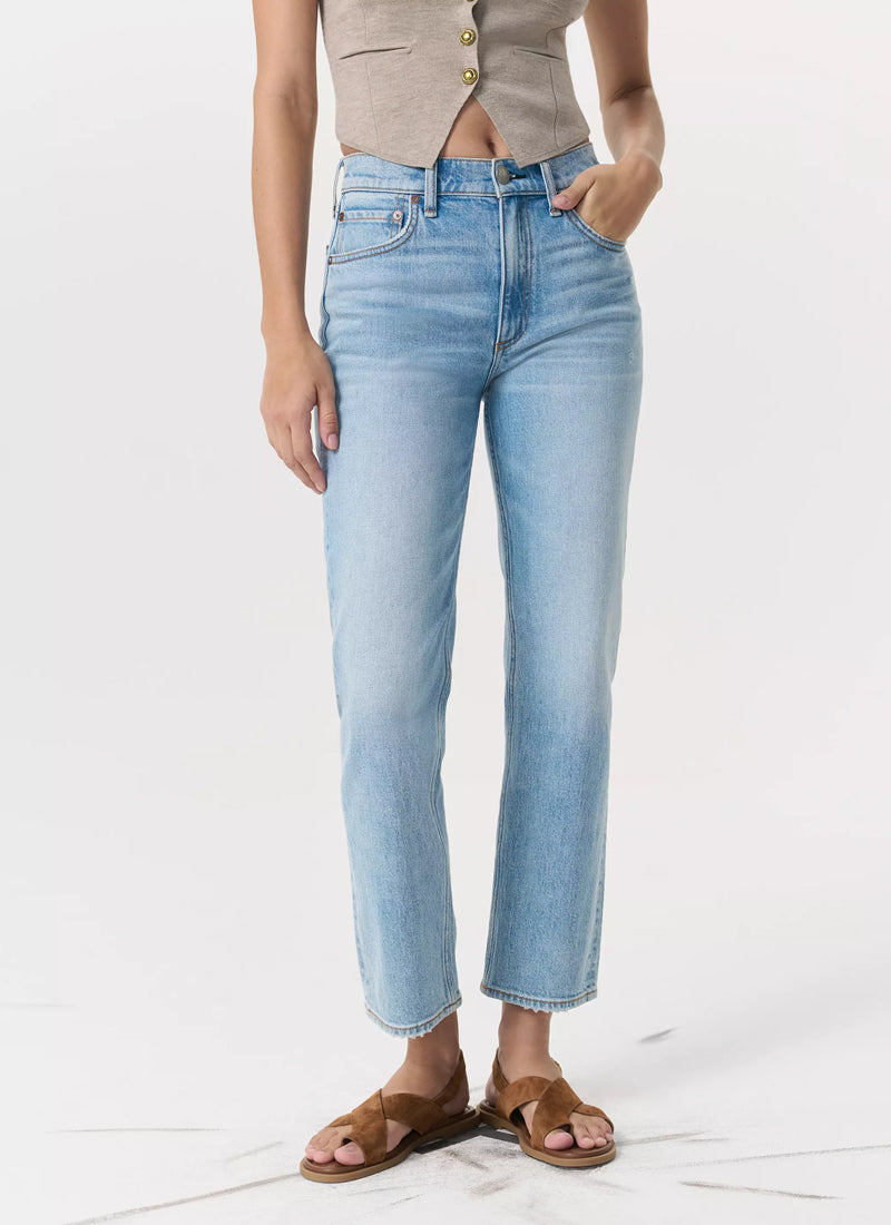 rag & bone Harlow Mid-rise Ankle Straight Leg Jeans