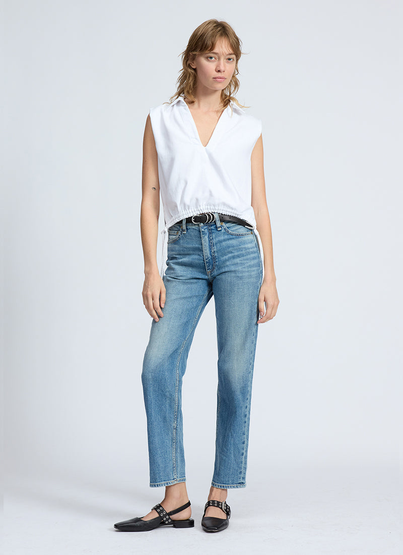 rag & bone Harlow Mid-rise Ankle Straight Leg Jeans