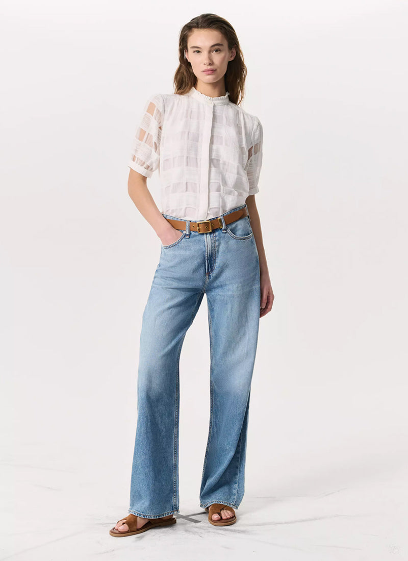 rag & bone Jordan Short Sleeve Plaid Top