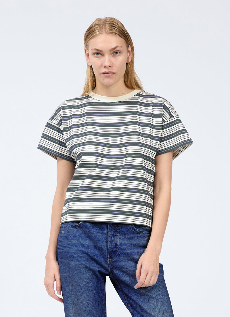 rag & bone Kelly Stripe Boxy Jersey Tee