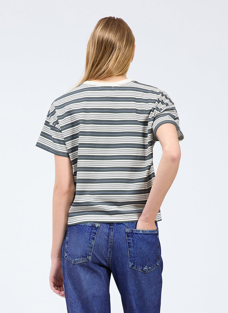 rag & bone Kelly Stripe Boxy Jersey Tee