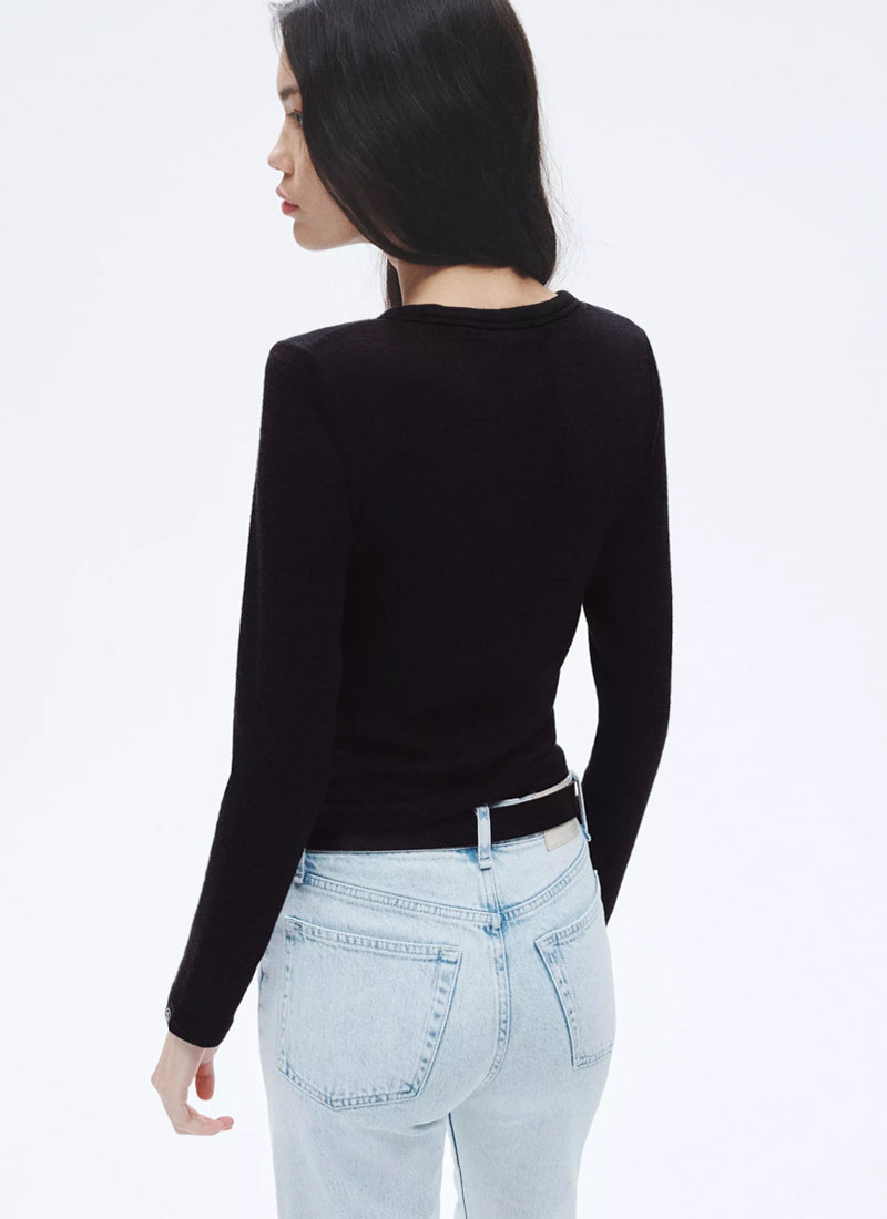 RAG & BONE 売れ筋商品|||ラグアンドボーン Tシャツ トップス レディース Tops Black Ladies Classic, Knit & Slub Tees, Tanks & More | rag & bone