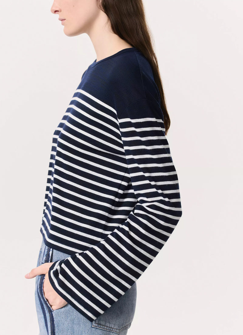 rag & bone The Knit Stripe Boxy Long Sleeve T-Shirt