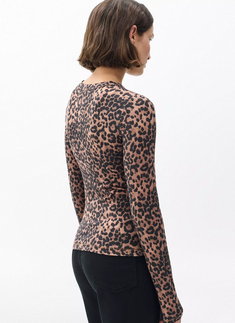 Luca Cheetah Printed Long Sleeve Tee by rag &amp; bone at Andrews