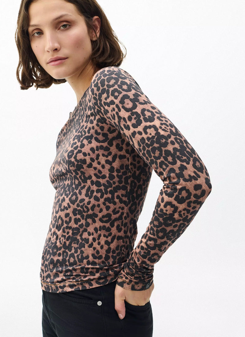 Luca Cheetah Printed Long Sleeve Tee by rag &amp; bone at Andrews