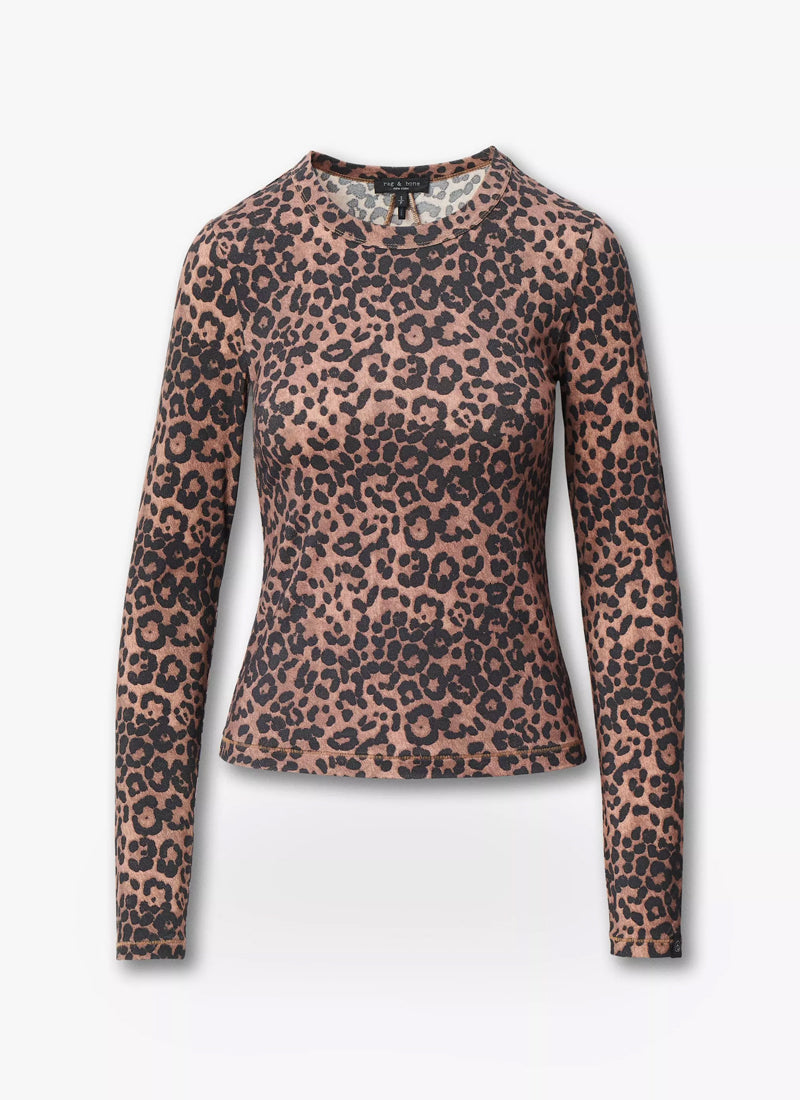 Luca Cheetah Printed Long Sleeve Tee by rag &amp; bone at Andrews