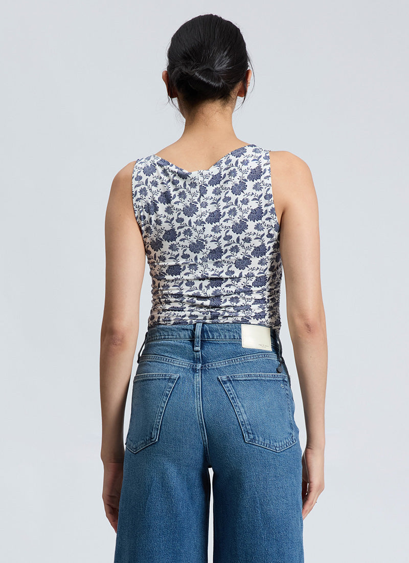 rag & bone Luca Printed Shirred Tank