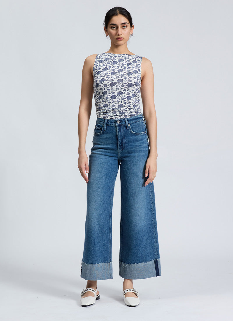 rag & bone Luca Printed Shirred Tank