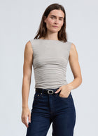 rag & bone Luca Striped Open Back Tee