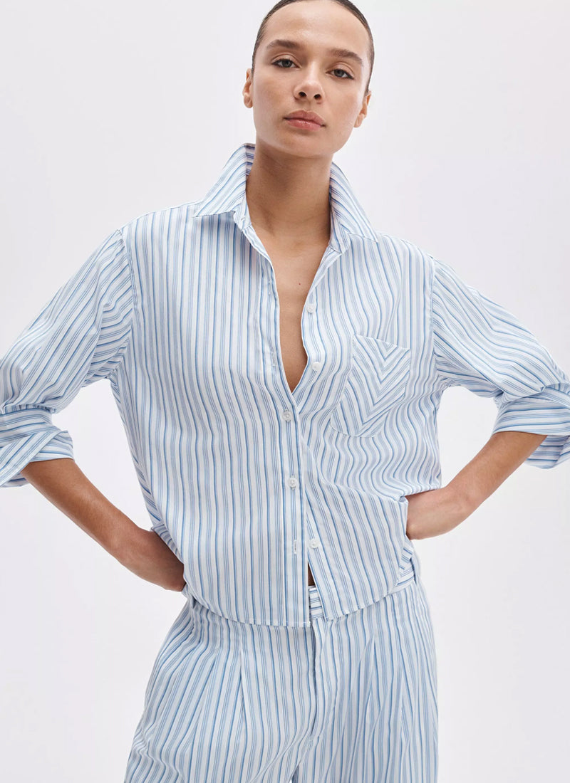 Lucia Stripe Poplin Shirt