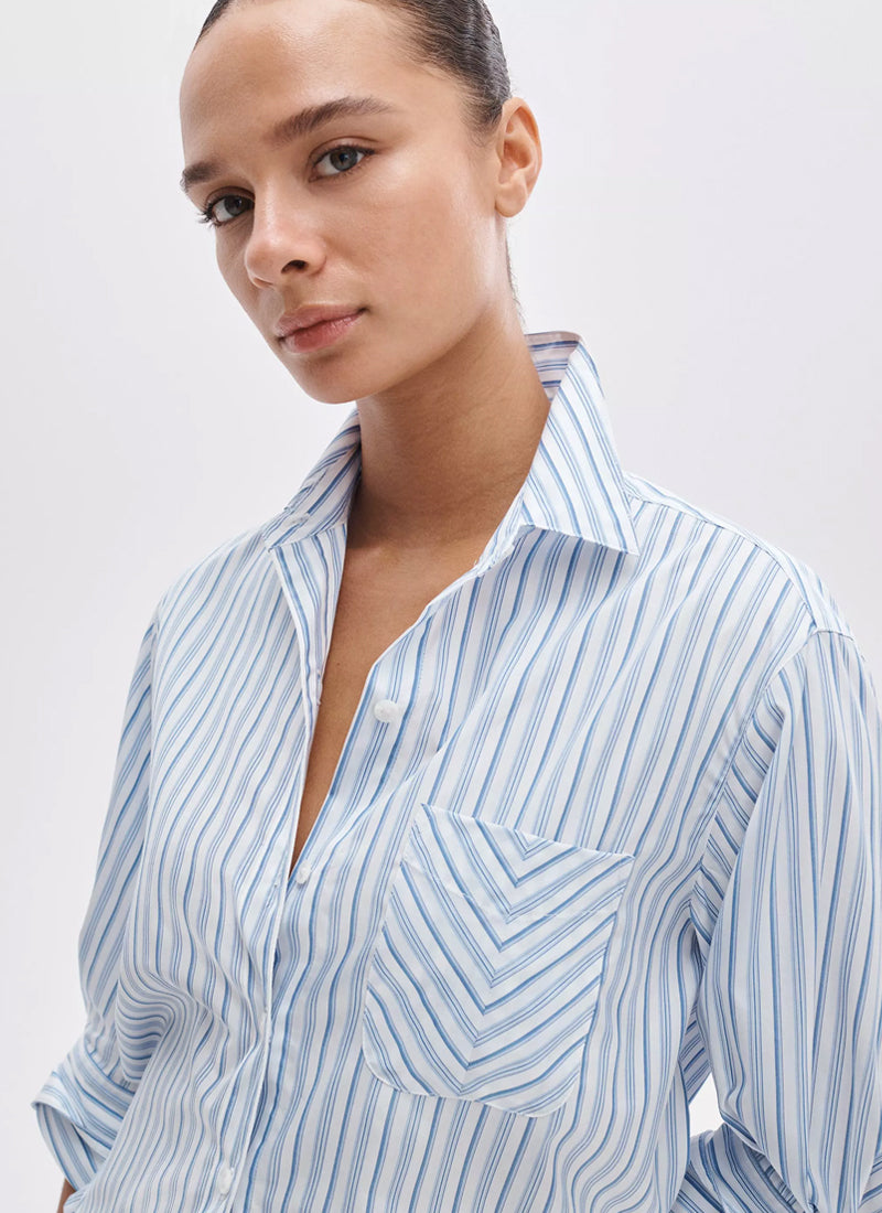 Lucia Stripe Poplin Shirt