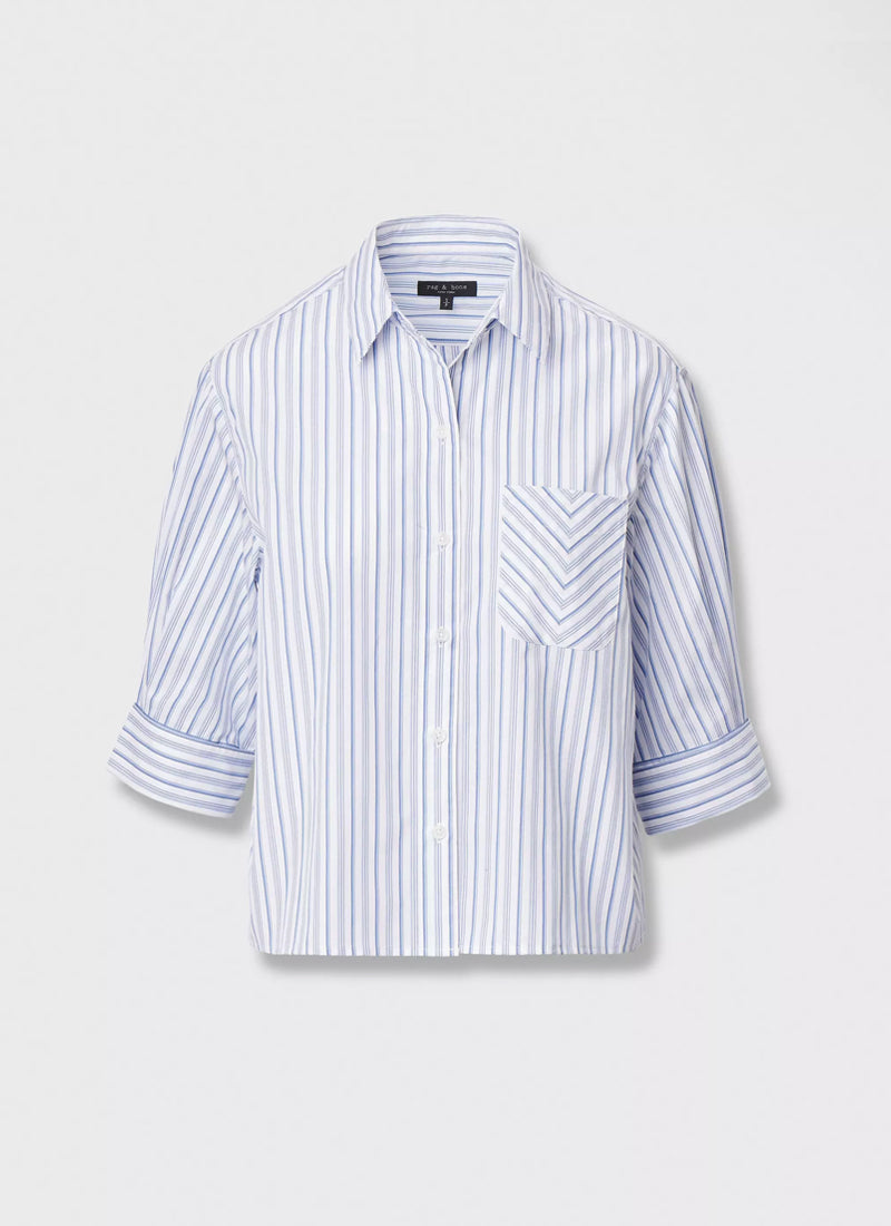 Lucia Stripe Poplin Shirt