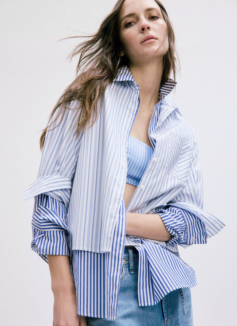 Lucia Stripe Poplin Shirt