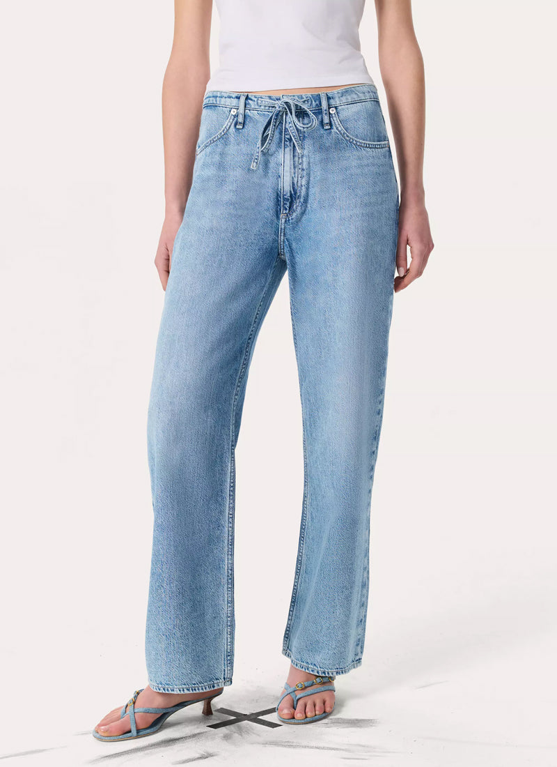 rag & bone Phoebe Dstring Ultra Feather Wide Leg Jeans
