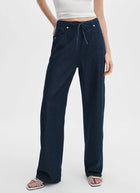 Featherweight Phoebe Drawstring Wide-Leg Jeans