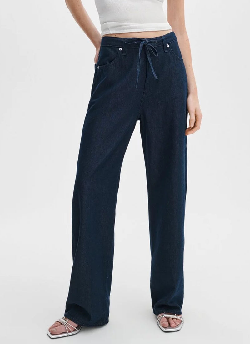 Featherweight Phoebe Drawstring Wide-Leg Jeans