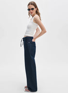 Featherweight Phoebe Drawstring Wide-Leg Jeans