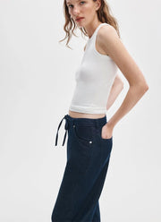 Featherweight Phoebe Drawstring Wide-Leg Jeans