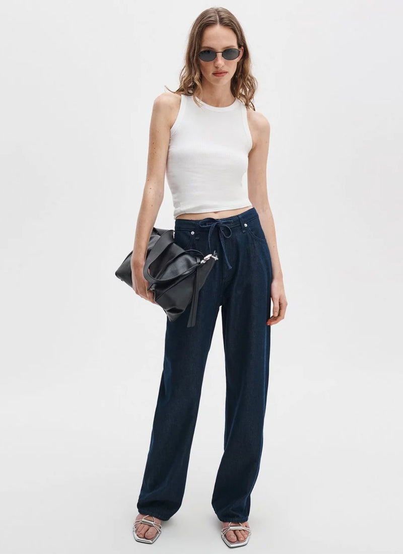 Featherweight Phoebe Drawstring Wide-Leg Jeans