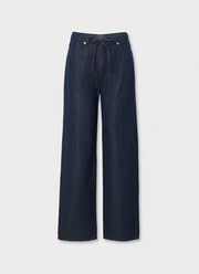 Featherweight Phoebe Drawstring Wide-Leg Jeans