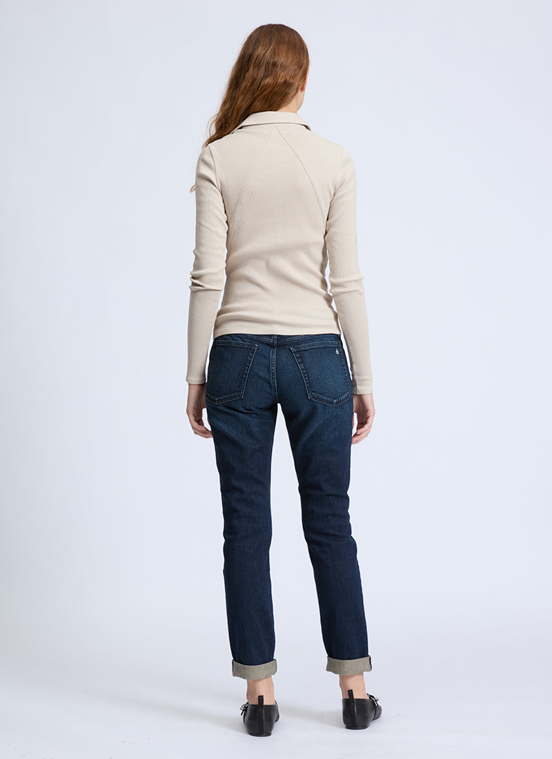 rag & bone The Essential Rib Button Polo